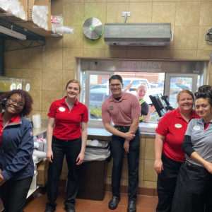 chick-fil-a employees smiling